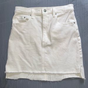 White Aritzia Jean Skirt
